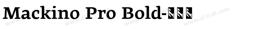 Mackino Pro Bold字体转换